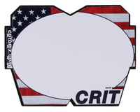 Crit BMX Products Carbon Number Plate (Red/White/Blue)